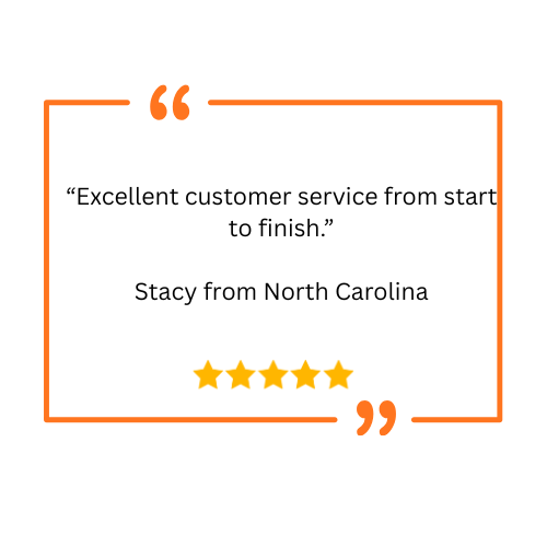 “[They are] always supportive and helpful. Knowledgeable and resourceful.” Elisa from California review 1 quote 1 “Excellent customer service from start to finish.” Stacy from North Carolina revie (5)